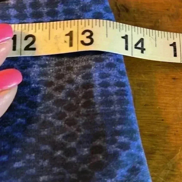 Tuff Athletics Women’s Leggings Blue Stretch Waistband Zip Pocket Pre-owned S - Picture 8 of 12